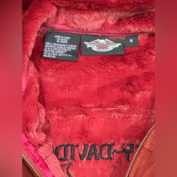 Women’s Harley Davidson Faux Fur Jacket. Size Medium. Excellent Preowned Con… - Picture 9 of 10